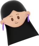 3D People Simple Young Girl with Earring 