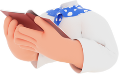 3D Simple Body Reading Book Shirt with Scarf